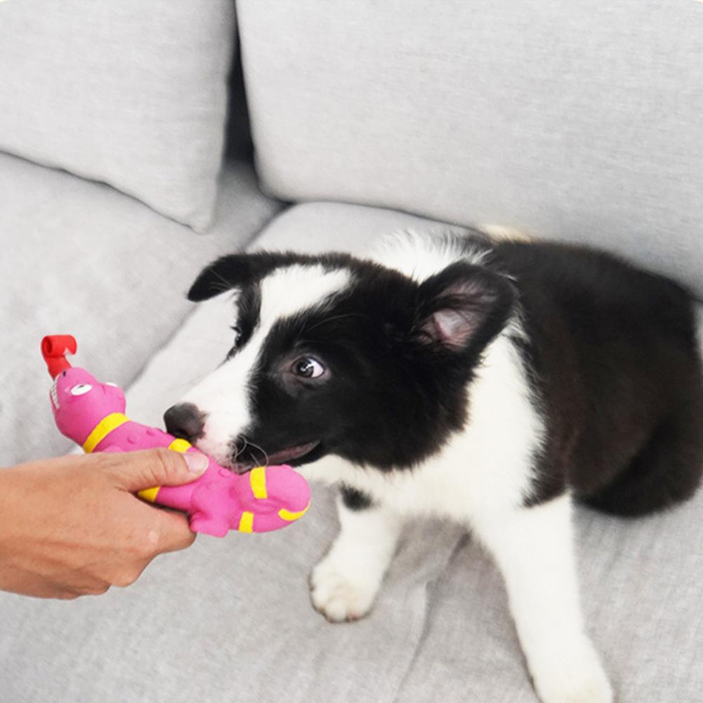 Kolip Latex Dog Squeaky Toys, Soft Rubber Puppy Chew Squeaky Toys, High Elasticity Funny Animal Design Interactive Play Toy For Small Medium Large Dog