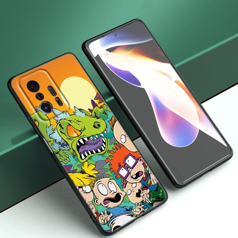 

Мультяшный R-Rugrats черный силиконовый чехол для телефона Xiaomi Mi 9 SE 8 10 10T 11 12 13 Lite 9T 11T 12S 12T 13T 14 Pro 5G NE 11i 12X Xiaomi 11T Pro 5G