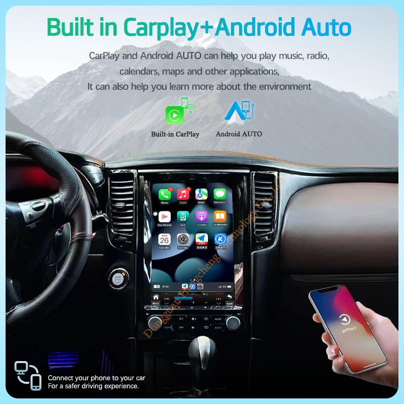 12.1Inch Car Multimedia Video Player For Infiniti FX25 FX35 QX70 2009-2016 GPS Navigation Android12 8Core CarPlay 4G 360Camera