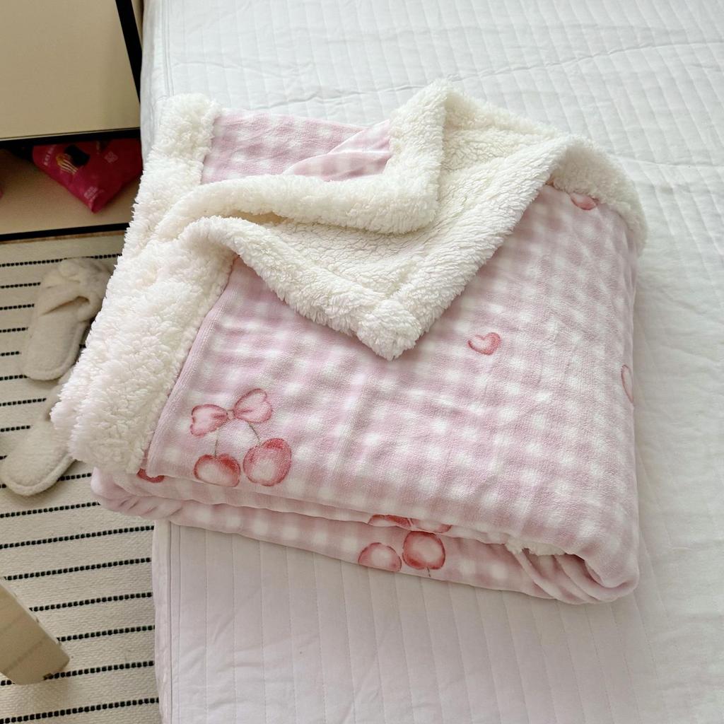 Milk Velvet Multifunctional Blanket: Perfect for Office, Nap, Sofa, Dorm, or Car Use.