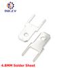 4.8MM lug straight Insert Solder Terminals 6.3MM Copper Male Crimp PCB Block Board Terminals PCB Welding Sheet