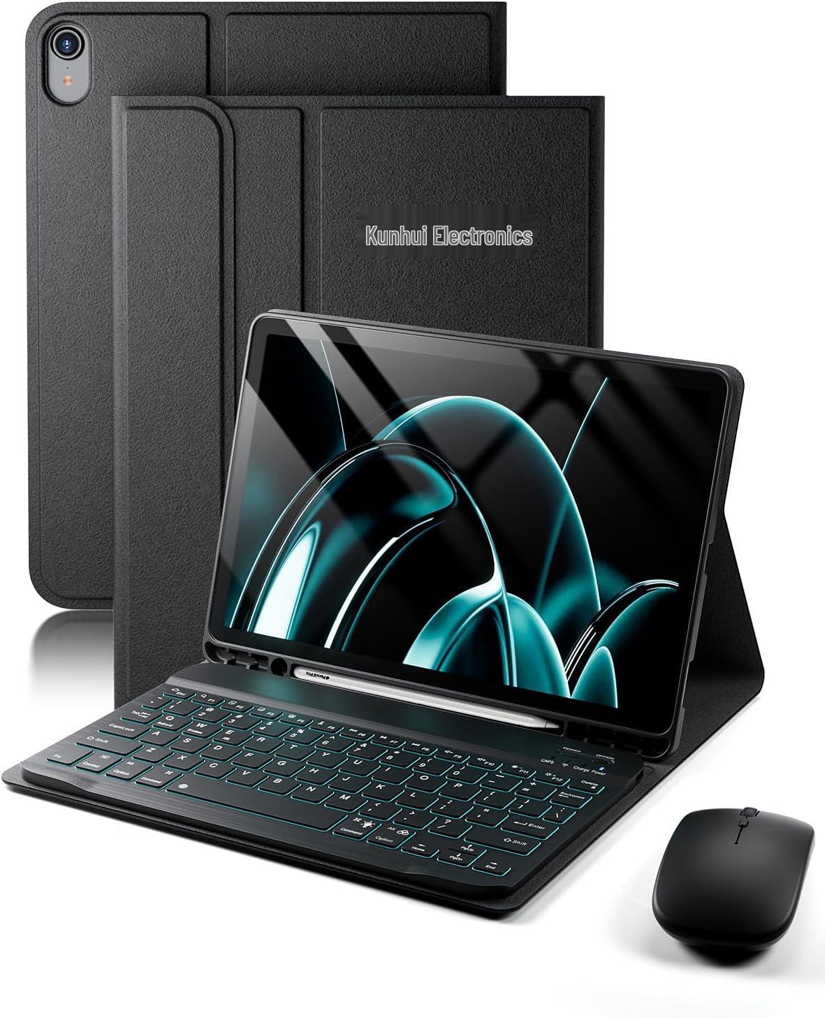 

10th Gen iPad 11 10.9 RGB Bluetooth Keyboard & Silent Mouse Case Compatible with iPad 10th/11th Gen