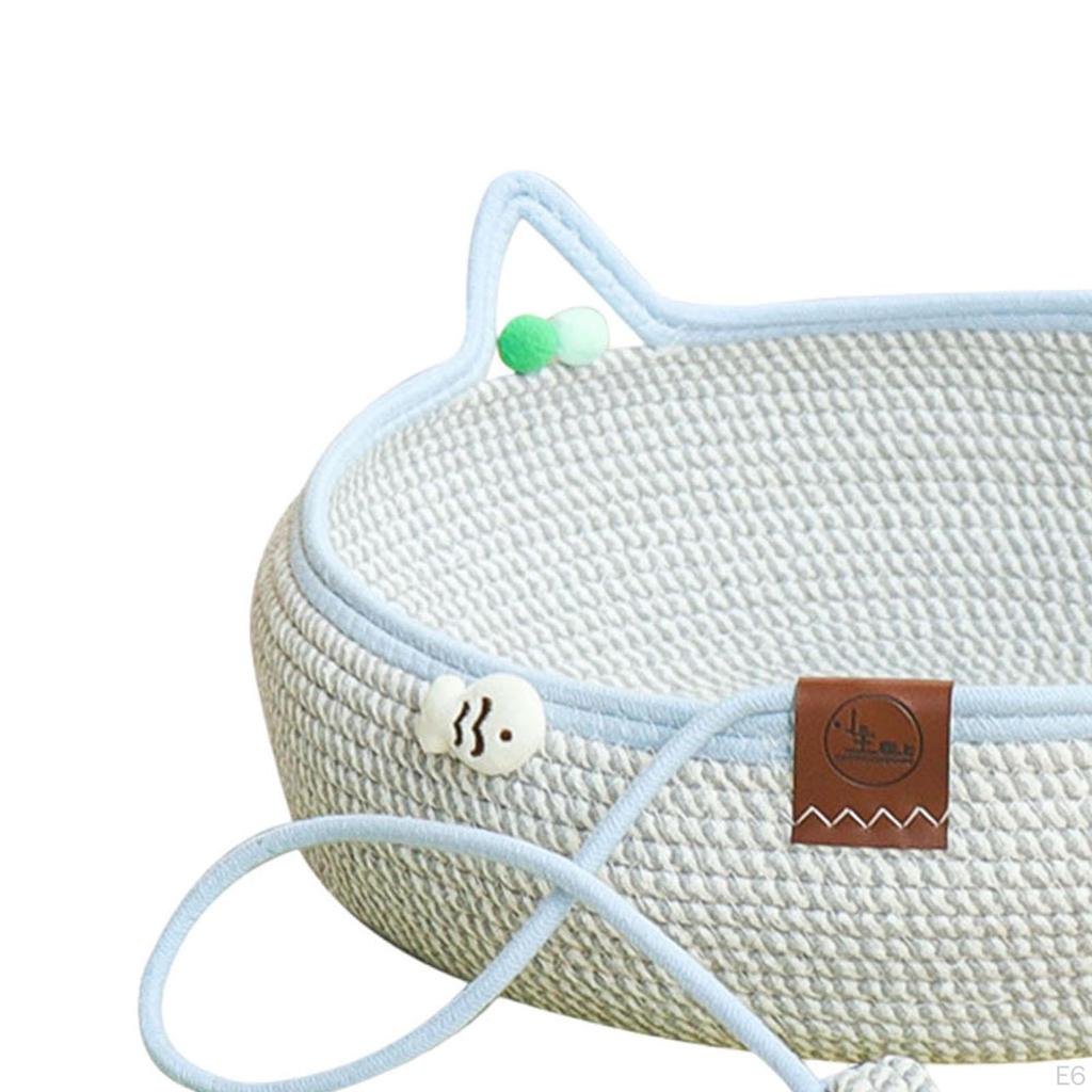 Cat Bed Basket for Small Pets with Scratch Mat And Washable Features
