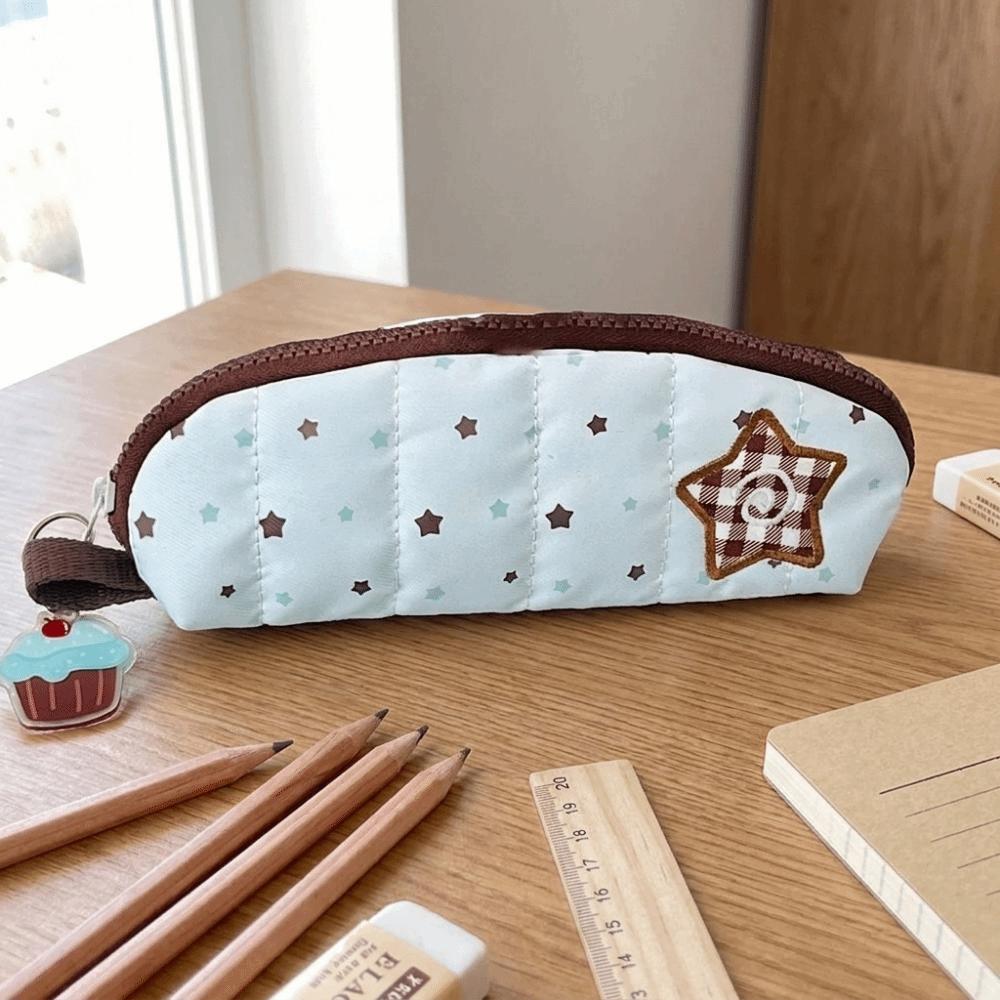 Cute Star Star Pencil Pouch Portable Stationery Storage Case Cartoon Stationery Bag Primary School