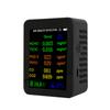 Medidor Portátil de Qualidade do Ar 9 em 1 PM2.5 PM10 CO CO2 TVOC HCHO AQI Testador de Temperatura e Umidade Tela Colorida Carbono