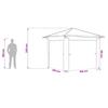 Gazebo Without Side Wall 2.6 X 2.6 M Cream and Brown