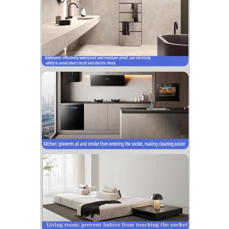 86 Type 2 Gang Outdoor Socket Waterproof Box Plastic Electrical Outlet Cover Receptacle Protectors Socket Case Box