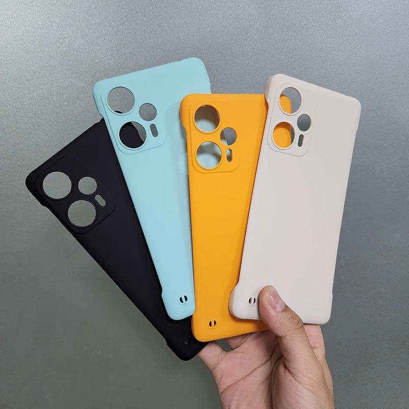 Solid Color Slim Frameless Phone Case For Xiaomi Poco X6 M4 Pro Redmi Note 14 Pro 13 Pro+ 12 Pro Heat Dissipate Shockproof Cover