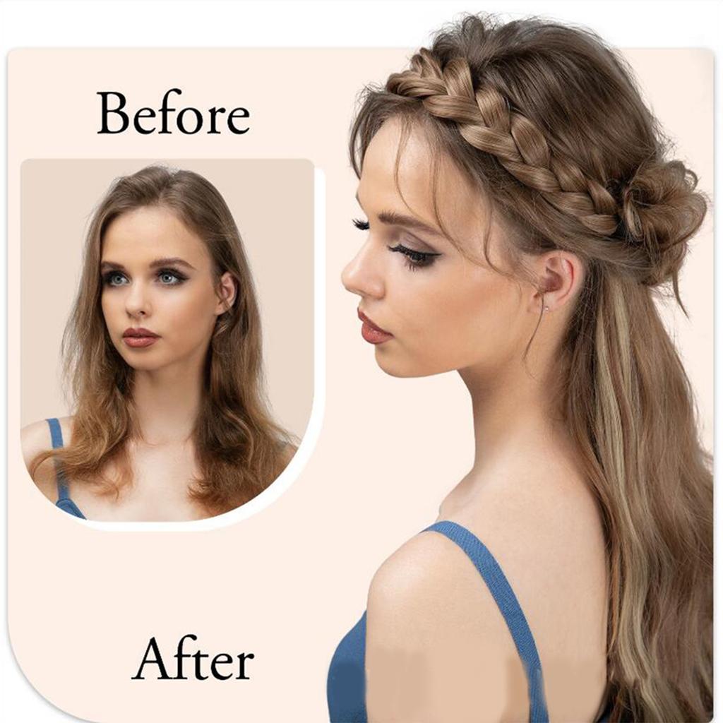 Adjustable Braided Hairband Headband for Effortless Stylish Hairstyles Hair Accesories Headwear for Weddings and Parties