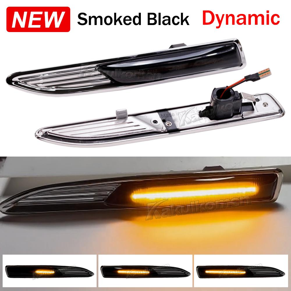 2Pieces LED Dynamic Side Marker Turn Signal Light Sequential Blinker Lamps For Ford Mondeo 4 Mk4 BA7 2007-2015 Car Accessories