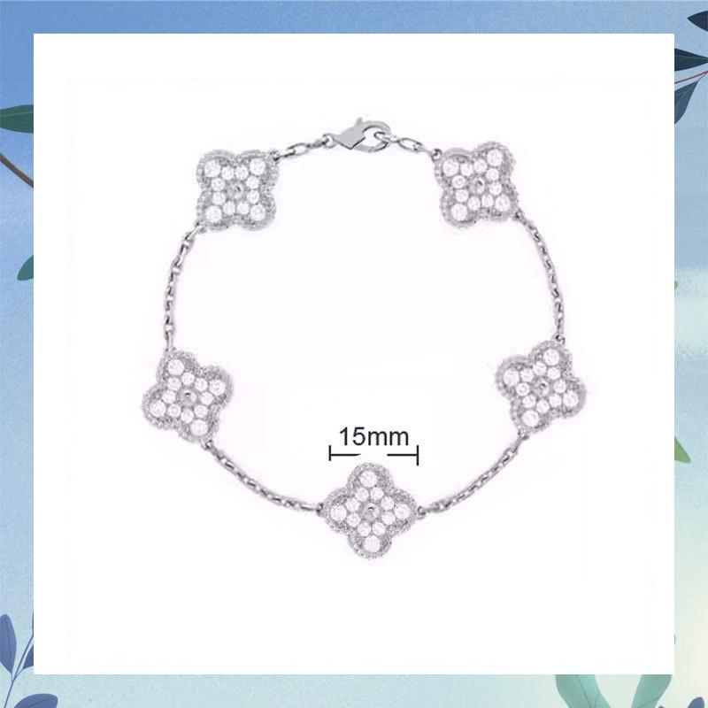 Clover Bracelet CNC Buckle Thick Chain Rose Gold Red Agate Black Agate Lucky Bracelet for Women