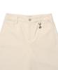WACKY WILLY Women'S Corduroy Semi-Wide Pants Cream