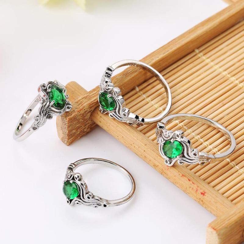 Elegante Hochzeit Braut Party Zubehör Dame Strass eingelegten Ring Schmuck
