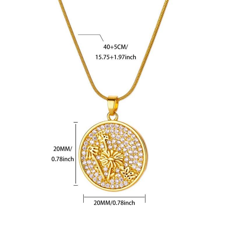 Design sense niche December flower pendant necklace hip hop European and American jewelry personality trend simple fashion advanced