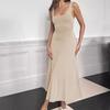 European and American Women's Clothing Spring and Summer New Sexy Tube Top Lace-up Temperament Elegant Dress