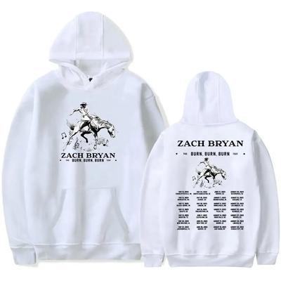 Zach Bryan The Burn Tour Mikina s kapucí Móda Streetwear s dlouhým rukávem Unisex Dámská Mikina s kapucí 2023 Hip Hop Oblečení Unisex