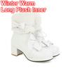 Pu Winter Japanese Lolita Boots Fluffy Round Toe Kawaii Anime Cosplay Women Shoes Lolita Ankle Boots Plus Velvet Warm Loli Boot