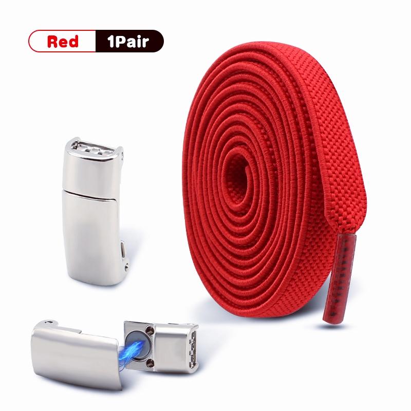 Magnetic Shoelaces without ties Elastic Laces Sneakers No Tie Shoelaces Kids Adult Wide Shoelace Shoe Accessorie 1Pair/2Pair