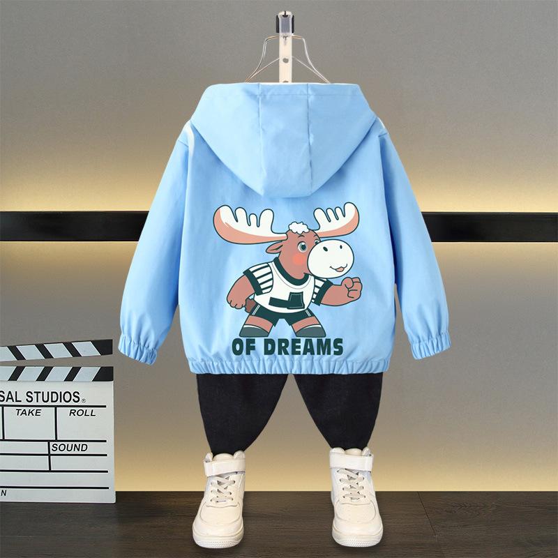 Jacke Kinder Outdoor Jungen und Mädchen Jacke Frühling Ball Dünner Abschnitt der Mittel- und Großkinder Locker Lässig Kapuze Rushing Mantel