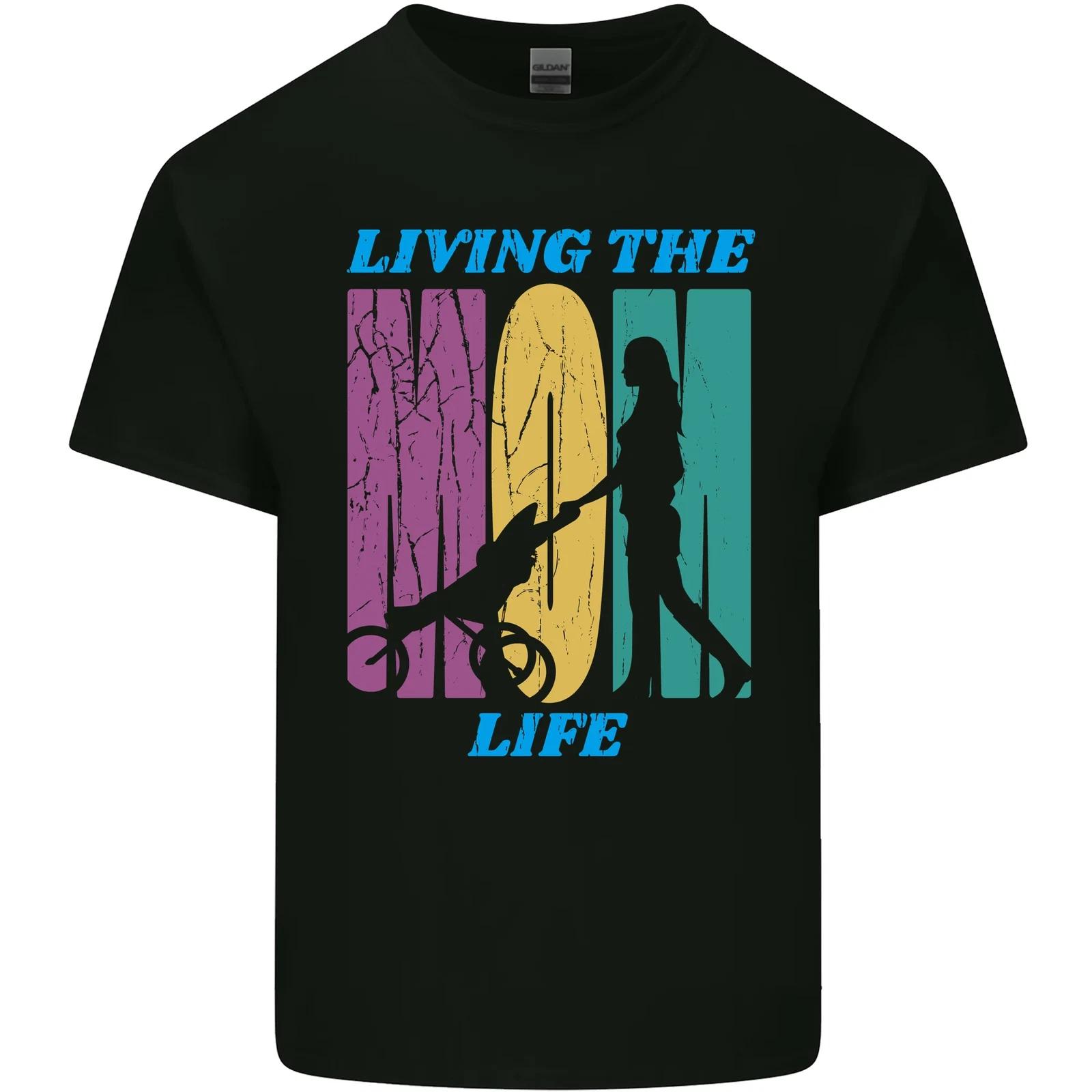 Living the Mom Life Mothers Day Mummy Kids T-Shirt Childrens M