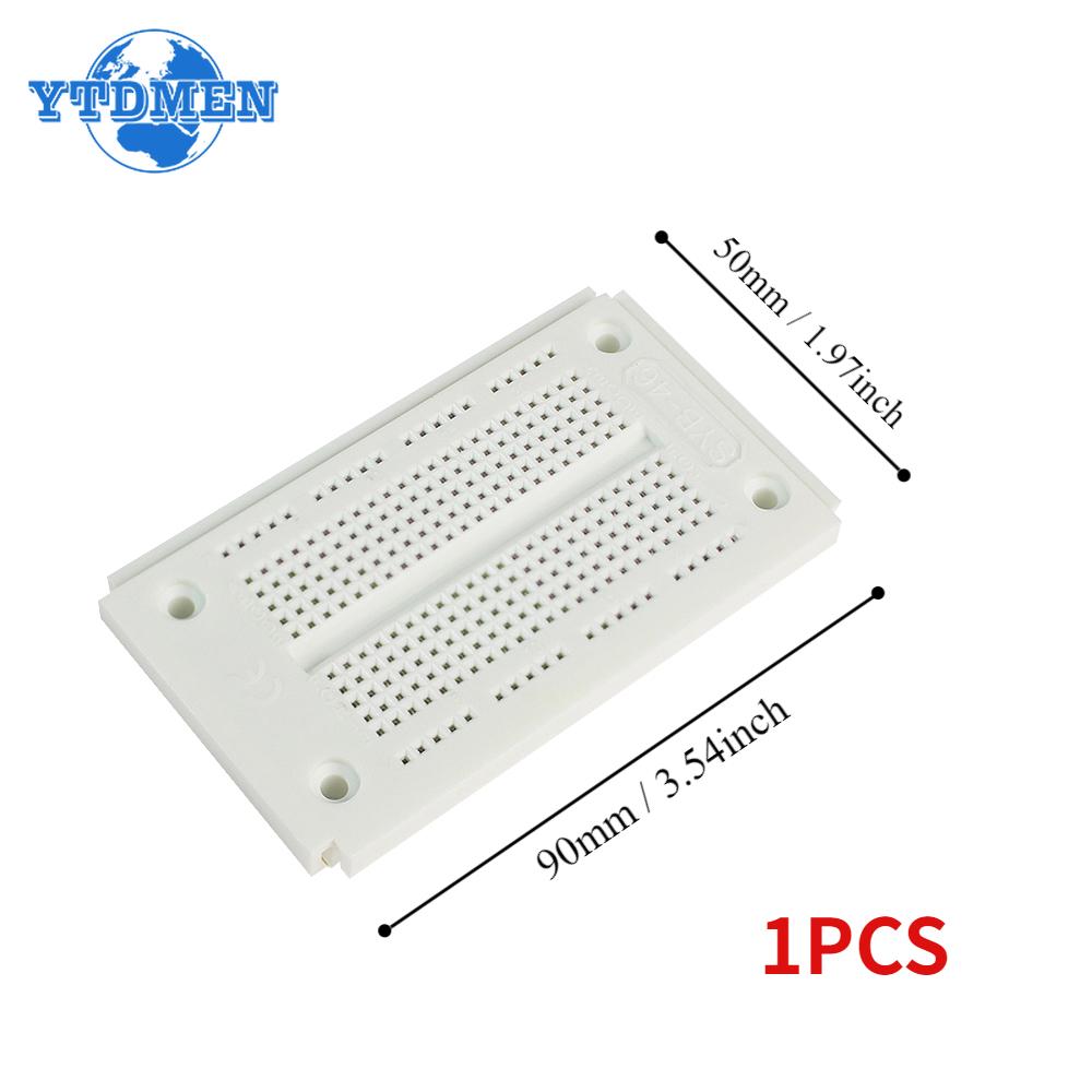SYB-46 Breadboard-Kit 270 Punkte Lötloser Test-Board-Leiterplatte Dupont-Leitung 10 cm 20-Pin/40-Pin Stecker-zu-Stecker Jumper-Kabel DIY-Elektronik