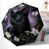 1pc Black Cat Automatic Open/Close Umbrella, Ideal Fan Gift for Birthday, Christmas, Outdoor Essentials, Trendy Fashion Yy250828011