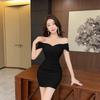 Spicy Girl V-Neck Sleeveless Bodycon Dress - Slim-Fitting, Waist-Cinching, Short Skirt for Women's Sexy and Chic Look