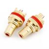 Audiophile RCA Jack Plug Copper Rhodium/Gold Plated CMC RCA Socket for Speakers Terminals Audio Wire Connectors Panel RCA Female