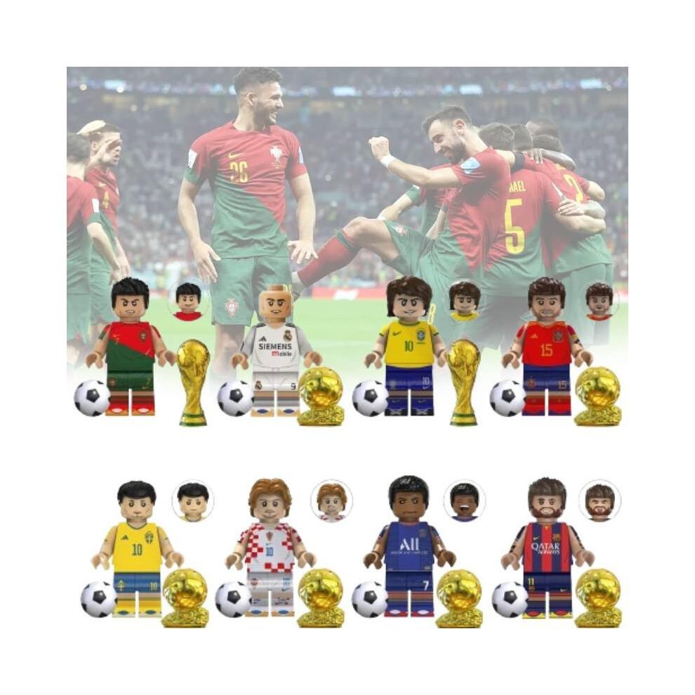 (Cristiano Ronaldo)Mini Football Player Figure Toy Cute Cartoon Building Block For Children