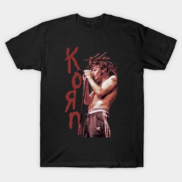 

Men Black Print T-shirt Korn Live Performance... No-Cut Transfer Paper Print Cotton Tshirt 4XL чорний