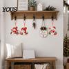 Faux Diamond Painting Craft Set 4Pcs Hanging Art Kit for Christmas Tree, DIY Mini Diamonds Kits Ornament Kit, Acrylic Window Pendant Adults Beginners