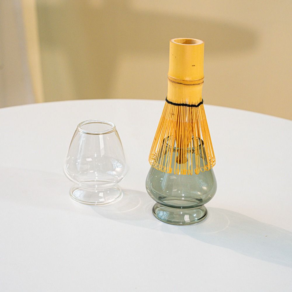 New Glass Matcha Bowl Textured Reusable Matcha Making Kit with Pouring Spout Japanese Tea Set Tea Lovers