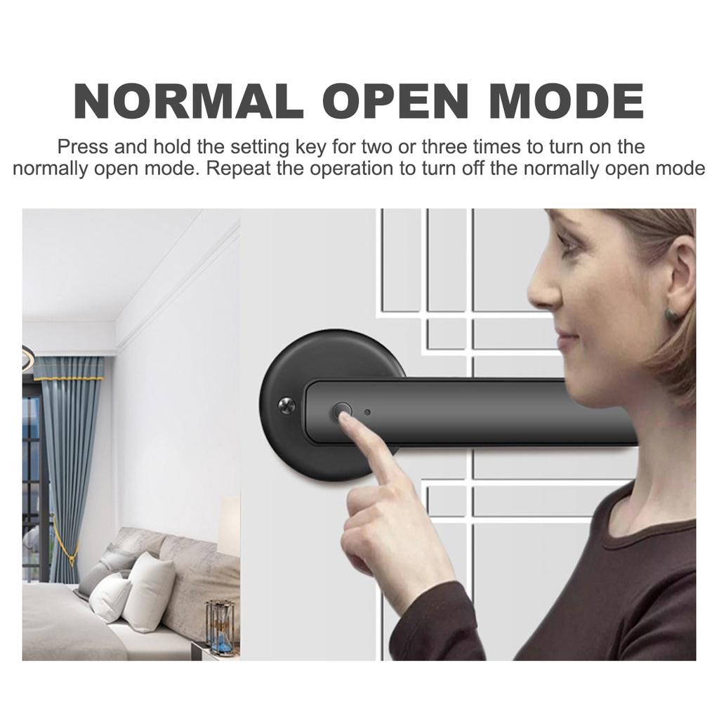 Schwarzes Fingerabdruck-Türschloss Keyless Entry Sicher Zuhause Biometrisches Fingerabdruck Elektrischer Griff Türschloss Smart Home Türschloss