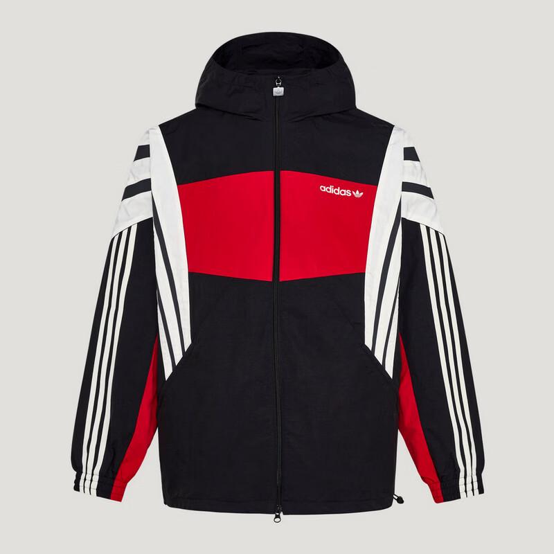 Adidas Men s Colorblock Woven Hooded Jacket A/S