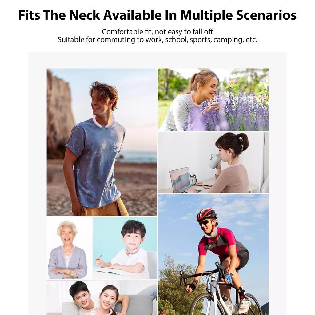 Neck Cooling Tube Outdoor Neck Cooler Summer Reusable Wearable Ice Rings Ice Cooling Rings for Hot Weather Outdoors Sports
