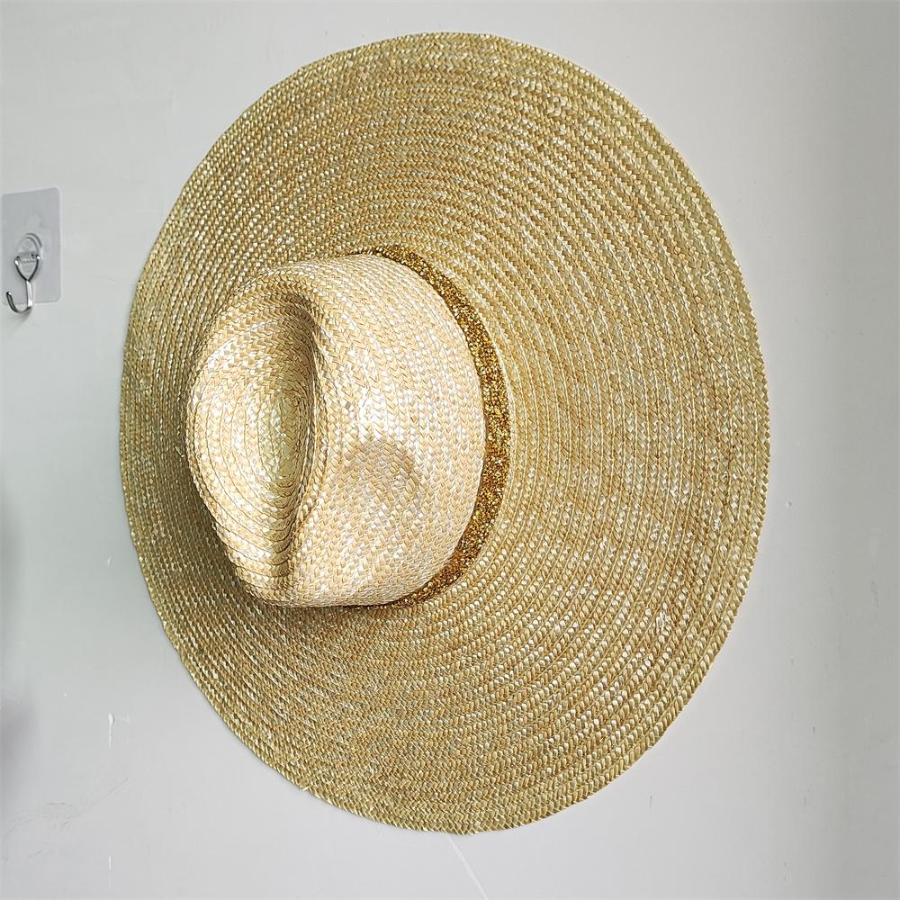 Cappello Estivo in Paglia Naturale Jazz Oversize Cappello Parasole Estivo Cappello da Sole per Uomo e Donna Cappello da Pesca