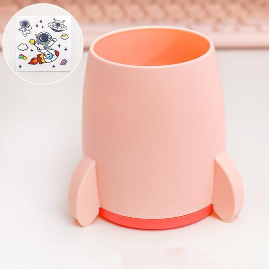 Creative Rocket Pen Holder Large Capacity Kids Desk Organizer Multi-Functional Storage Box for Pens And Stationery