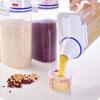 1 Grain and Miscellaneous Food Storage Jar with Measuring Cup Kitchen Sealed Moisture-proof Insect Proof Dust-proof Storage Box