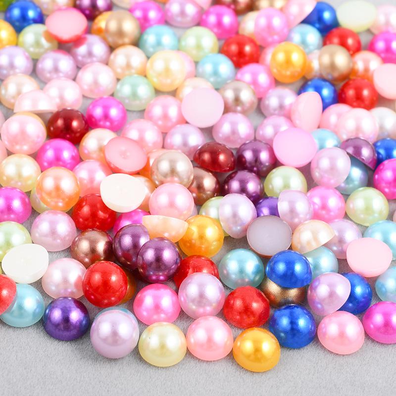Fancy Light Pink Rhinestone Non Hotfix Crystal Flat Back Pearl Bead Stickers for Garment Crafts 3mm, 10000pcs/Bag