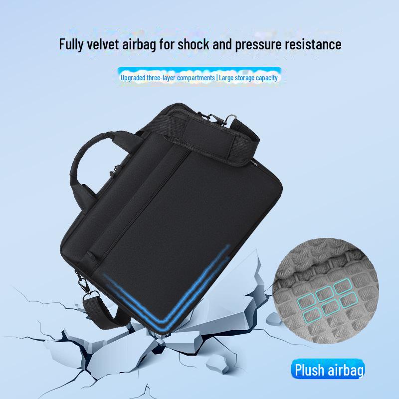 Servietă antișoc cu un singur umăr pentru laptopuri de 15,6 inchi - Compatibilă Huawei și Dell