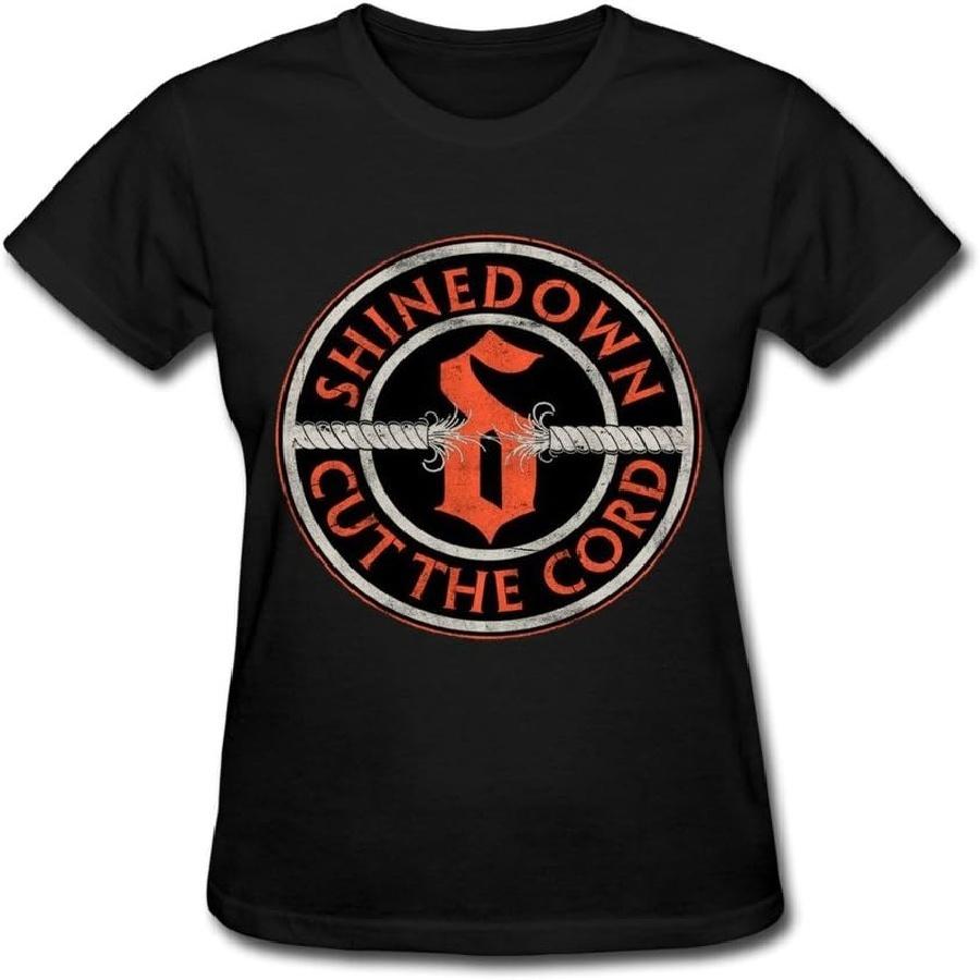 DONVAN Women s Shinedown Cut The Cord Logo T-shirt XL Black XXXXXL чёрный