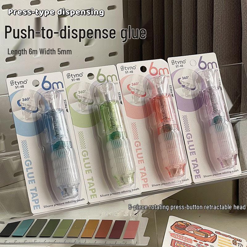 Pen-Style Click-Action Glue with Replaceable Core and Strong Adhesive Diamond Dot Particles