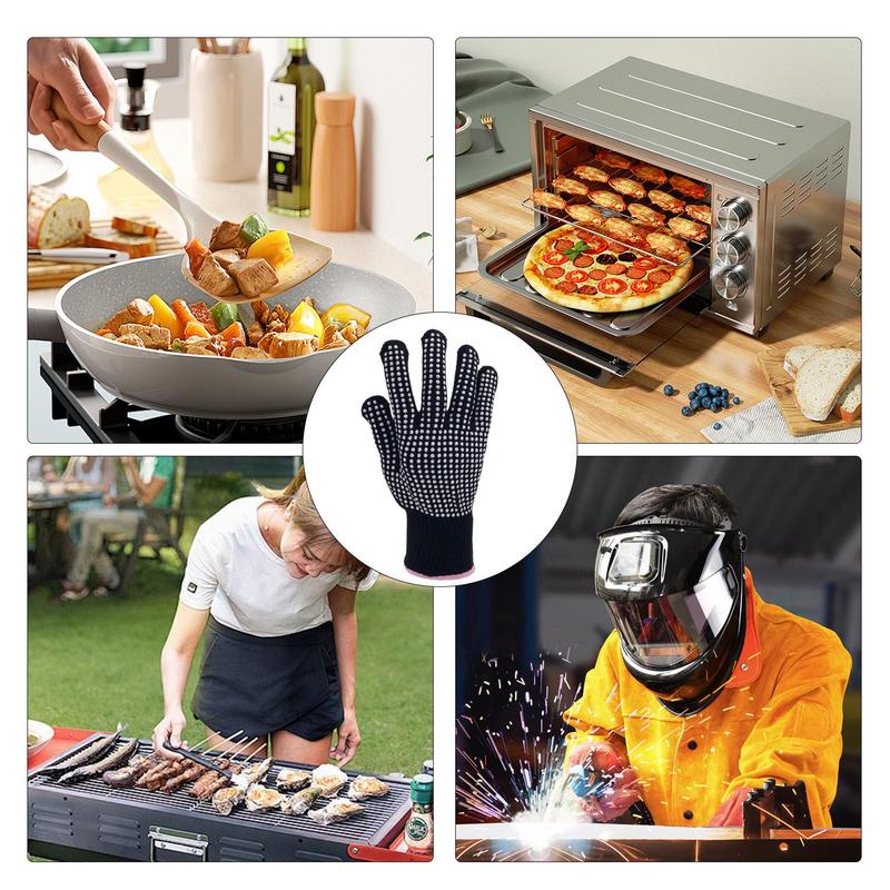 Heat Protection Gloves Heat Proof Gloves For Kitchen Grilling Multifunctional Kitchen Mitts Non-Slip Oven Gloves For Baking