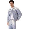 Levis SS25 Serie Cool Chiusura Doppia Bottoneria Tasca Collo Giacca di Jeans Uomo giacche Azzurro Chiaro 003MH-0003