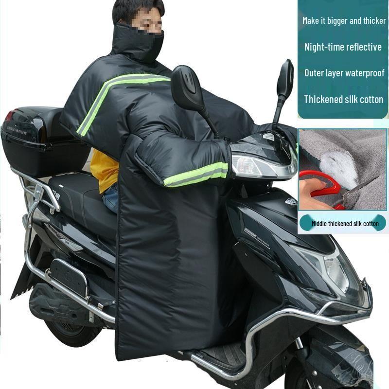 Herren Fleecegefütterte Wasserdichte Elektrische Motorrad Winter Windschutzscheibe