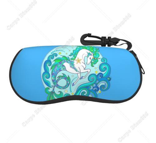 Unicorn Rainbow Cute Sunglass Case Soft Eyewear Accessories for Women Girl Outdoor Travel Glasses Case One Size Print
