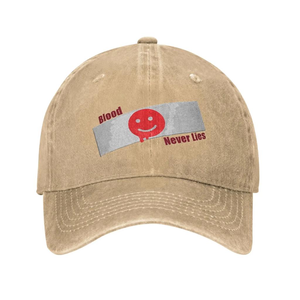 Blood Never Lies Dexter Morgan Unisex Baseball Cap Horror Movie Distressed Cotton s Cap Vintage Outdoor Summer Gift Sun Cap