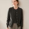 Damen Kaschmir Rundhals Einreiher Cardigan Pullover - Mittel-Dick - Frühling/Herbst