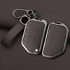 Interior Mouldings Car Flip Key Case Cover Shell Fob For Jeep Gladiator JT Sahara JLU Wrangler JL Rubicon 2018 2019 Alloy Leathe