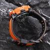 For CASIO GA-2000 GA2000 GA-2200 PRG-600 prg-650 PRW-6600 Series Watch Chain Soft Silicone Rubber Strap Orange Wristband 24mm